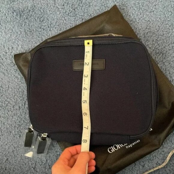 Giorgio Armani Beauty Navy Square Cosmetic Case Bag Pouch - Picture 4 of 4